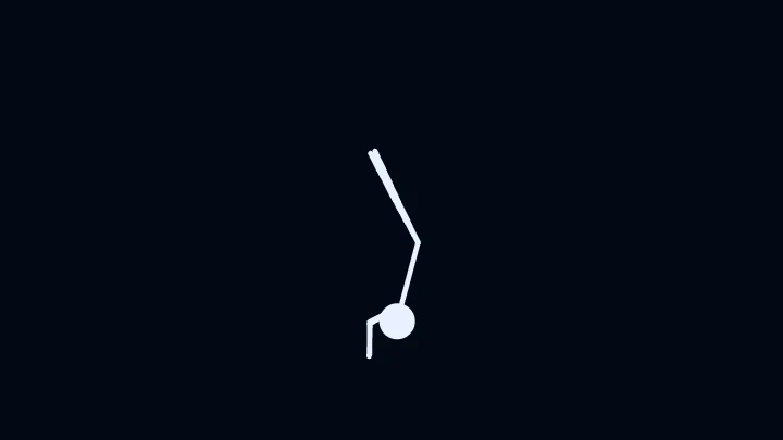 A stick figure doing a cartwheel, made by the Diamond Animator engine